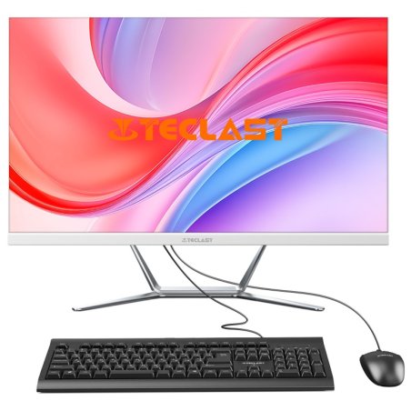 Моноблок Teclast K24 Air 23.8" Full HD i5 14450HX (2.4) 32Gb SSD 1Tb Iris Xe Windows 11 Pro GbitEth WiFi BT 120W клавиатура мышь белый 1920x1080