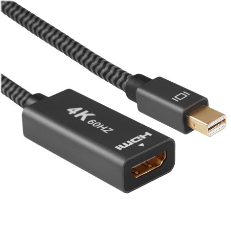 Адаптер miniDP --> HDMI-F 0.15м, оплетка, 4K@60Hz, Telecom (TA565)