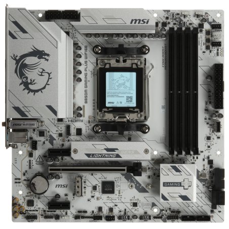 Материнская плата MSI B850M GAMING PLUS WIFI6E, AM5, AMD B850, 4xDDR5, 4xSATA, 2xM.2, 1xPCIe 4.0 x16, 2xPCIe x1, 1xDP, 1xHDMI, 1x2.5Gb LAN, Wi-Fi 6E, Bluetooth 5.3, 4xUSB-A 5Gbps, 3xUSB-A 10Gbps, 1xUSB-C 10Gbps, 3x3.5 мм, 7.1, mATX