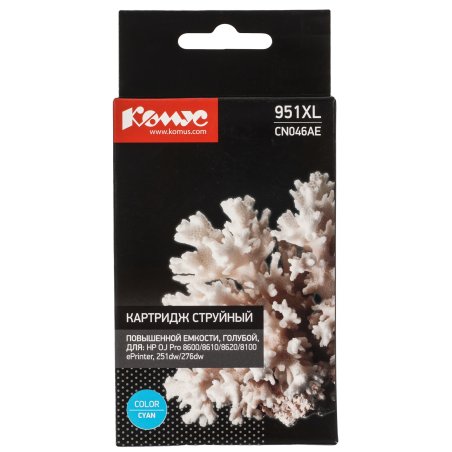 Картридж струйный HP 951XL CN046AE голубой для HP OJ Pro 8100/8600 (1500стр.)