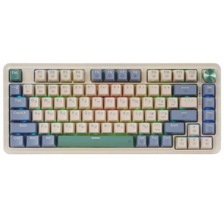 Клавиатура беспроводная Redragon Ucal Pro RU,RGb,кре/фиол/зел,BT+2.4,гас 1