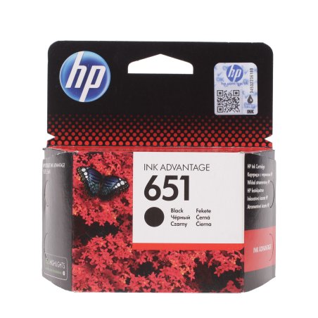 Картридж струйный HP 651 C2P10AE черный для HP DJ IA5575e (600стр.)