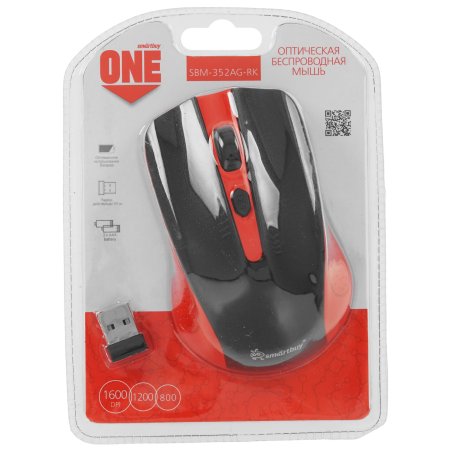 Мышь беспроводная Smartbuy ONE 332 красная (SBM-332AG-R)