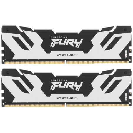 Оперативная память Kingston Fury Renegade, DDR5, 64Gb (2x32Gb), 6400MHz, CL32, DIMM, радиатор, серебристый/черный