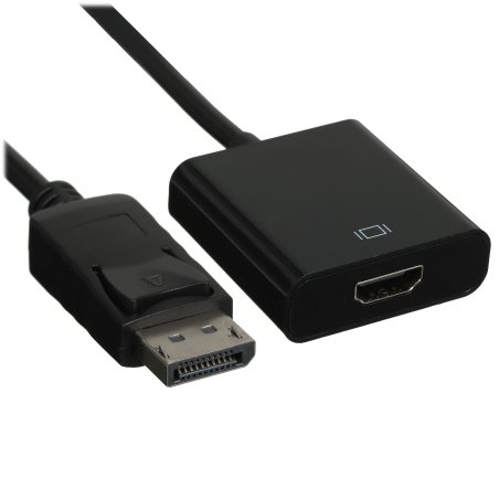 Переходник GoPower DisplayPort (m)-HDMI (f) ver.1.4 черный Premium Zip-Lock c подвесом (1/200)