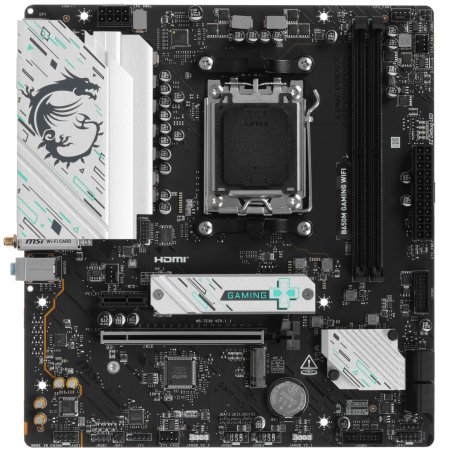 Материнская плата MSI B650M GAMING WIFI, AM5, AMD B650, 2xDDR5, 4xSATA, 2xM.2, 1xPCIe 4.0 x16, 1xPCIe 3.0 x1, 1xDP, 1xHDMI, 1x2.5Gb LAN, Wi-Fi 6E, Bluetooth 5.3, 1xUSB-C 5Gbps, 3xUSB-A 5Gbps, 2xUSB-A 2.0, 1xS/PDIF, 5x3.5 мм, 7.1, mATX