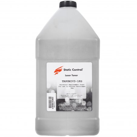 Тонер Static Control TRPUNIV3-1KG черный флакон 1000гр. для принтера Pantum P3010DW/ P3300DN/ P3300DW/ M6700DW/ M7100DN/ M7100DW