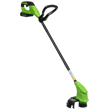 Триммер Greenworks 25см, авт., 24V, с АБ 2 А.ч. и ЗУ слайдер 2,0А 2107207SA