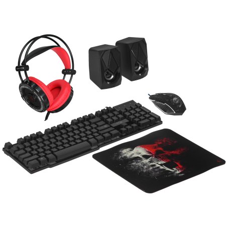 Игровой комплект Defender Tor MHP-127 мышь+клав.+гарн.+ков.+колонка