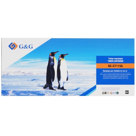 Картридж лазерный G&G GG-C7115A (C7115A) черный (2500 стр.) для HP LJ 1000/1005/1200/1200N/1200SE/1220/1220SE/3300MFP/3320N MFP/3320MFP/3330MFP