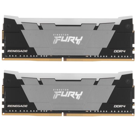 Оперативная память Kingston Fury Renegade, DDR4, 16Gb (2x8Gb), 3200MHz, CL16, DIMM, с радиаторами, RGB, черный