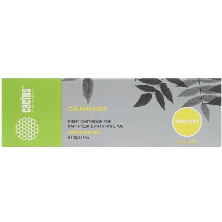 Картридж лазерный Cactus CS-PH6130Y (106R01284) желтый (1900 стр.) для Xerox 6130/6130n