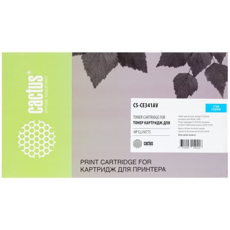 Картридж лазерный Cactus CS-CE341A голубой (16000 стр.) для HP Color LaserJet M775