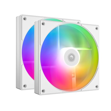 Вентилятор для корпуса ID-COOLING AS-140-ARGb-W белый, 140 мм, 1800 об/мин, 24.9 дБ, 4 pin