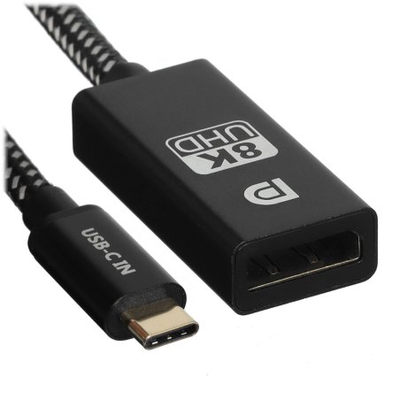 Кабель-адаптер Telecom TCC026 USB3.1 Type-Cm --> DP A(f) 8K@60Hz, 0.2m, медь