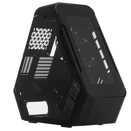 Компьютерный корпус JONSBO TR03-G Black без БП, боковая панель из закаленного стекла, mini-ITX, micro-ATX, ATX, черный