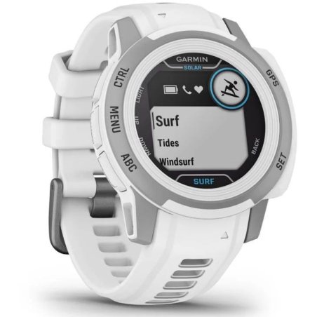 Смарт-часы Garmin Instinct 2s Solar 40мм 1.2" AMOLED корп.черный/белый рем.белый (010-02564-03)