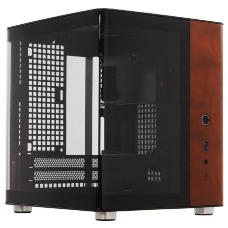 Компьютерный корпус JONSBO TK-0 Black ITX без БП, mini-ITX, micro-ATX, ATX, черный
