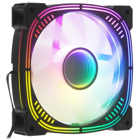 Вентилятор для корпуса Formula Nulight 12BK RGb 120х120x25 черный 3-pin 4-pin (Molex) 19.06дБ (NULIGHT 12BK FR) Ret