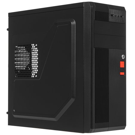 Компьютерный корпус Miditower ExeGate UN-605B Black, ATX, (UN400, 120мм), 2*USB, Audio, замок блокировки кнопки питания