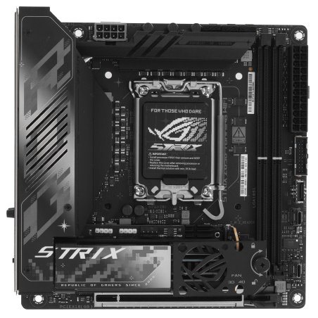 Материнская плата ASUS ROG STRIX Z890-I GAMING WIFI, LGA1851, Intel Z890, 2xDDR5, 2xSATA, 2xM.2, 1xPCI-E 5.0 x16, 1xHDMI, 2xThunderbolt 4, 1x2.5Gb LAN, 9xUSB-A, 1xUSB-C, 5.1, Mini-ITX