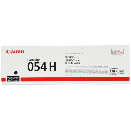 Картридж лазерный Canon 054H BK черный, увеличенной емкости для Canon i-Sensys LBP621Cw, Canon i-Sensys LBP621, Canon i-Sensys LBP623Cdw, Canon i-Sensys LBP623, Canon i-Sensys MF641Cw, Canon i-Sensys MF641, Canon i-Sensys MF643Cdw, Canon i-Sensys MF643, C