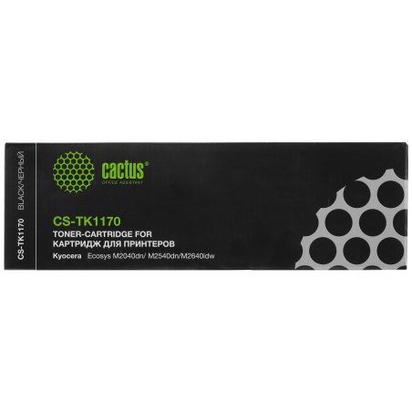 Картридж лазерный Cactus CS-TK1170 черный (7200 стр.) для Kyocera Ecosys M2040dn/ M2540dn/M2640idw