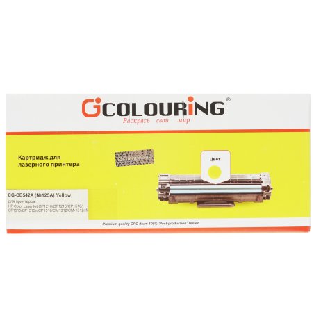 Картридж лазерный Colouring CG-CB542A/716 желтый (1400 стр.) для принтеров HP Color LaserJet CP1210/CP1215/CP1510/CP1518/CM1300/1312/Canon Color Shot LBP 5050/5970/5975/MF-8030/8040/8050