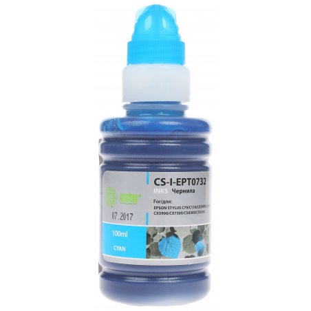 Чернила Cactus CS-I-EPT0732 голубой (100мл) Epson Stylus С79/C110/СХ3900/CX4900/CX5900/CX7300