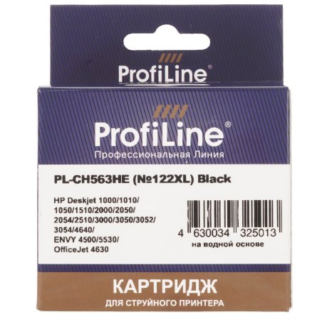 Картридж струйный ProfiLine PL-CH563HE №122XL для принтеров HP Deskjet 1000/1050/1055/1510/2000/2050/3000/3050 Black пигмент