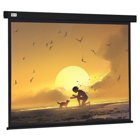 Экран Cactus 168x299см Wallscreen CS-PSW-168X299-BK 16:9 настенно-потолочный рулонный черный