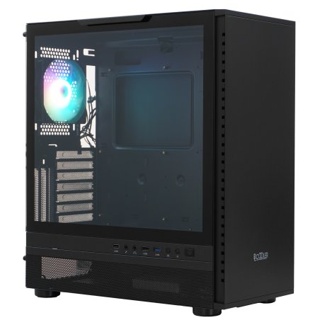 Компьютерный корпус PCCooler IE200 BK, Tempered Glass Full Tower, черный, TG, SPCC, 1x120мм ARGb E-ATX, ATX, mATX, mITX 180/380/220мм 4x2.5", 2x3.5", 7+3xPCI 1xUSB-A 3.0, 2xUSB-A 2.0 432x225x495мм