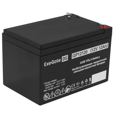 Батарея ExeGate EP160757RUS GP 12120/EXG12120 (12V 12Ah) клеммы F2