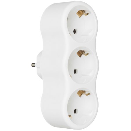 Разветвитель 3-м SPx-3e-W с заземл. 16А бел. Эра Б0053479