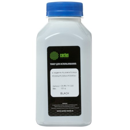 Тонер Cactus CS-RK-TK1200 черный туба 125гр. (в компл.:чип) для принтера Kyocera Ecosys P2335d/P2335dn/P2335dw