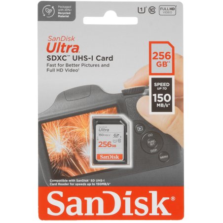 Флеш карта SD 256Gb SanDisk SDXC Class 10 UHS-I Ultra 120Mb/s