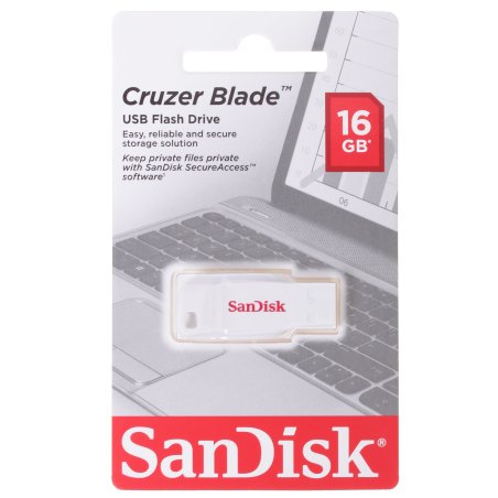 Флешка USB Sandisk 16Gb Cruzer SDCZ50C-016G-B35W USB 2.0 белый