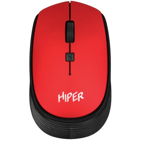 Мышь беспроводная HIPER HOMW-082 красный, 1600 dpi, радиоканал, USB, кнопки - 4