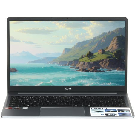 Ноутбук 15.6" TECNO Megabook K15S K15SDA серый Ryzen 5 7430U/16Gb/SSD 512Gb/AMDRadeonGraphics/FHD/Win 11