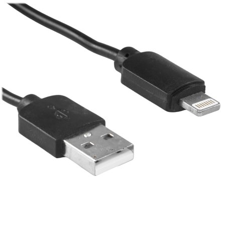 Кабель USB Гарнизон GCC-USB2-AP2-0.5M AM/Lightning, для iPhone5/6/7, IPod, IPad, 0.5м, черный, пакет