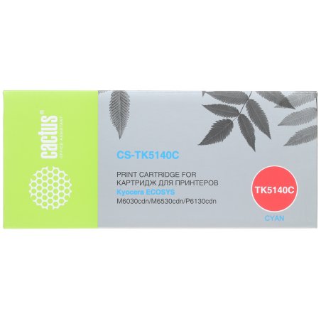 Картридж лазерный Cactus CS-TK5140C голубой (5000 стр.) для Kyocera Mita M6030cdn/M6530cdn/P6130cdn Ecosys