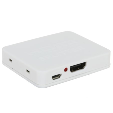 Разветвитель HDMI 4K Splitter Orient HSP0102HL, 1->2, HDMI 1.4/3D, UHDTV 4K(3840x2160)/HDTV1080p/1080i/720p, HDCP1.2, питание от USB, пластик.корпус