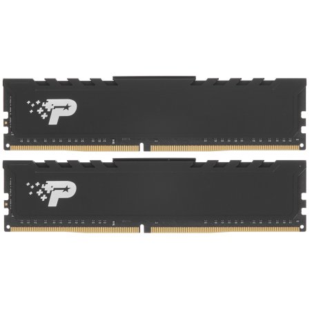 Оперативная память Patriot Signature Premium, DDR4, 32GB (2x16 GB), 3200 MHz, CL22, DIMM, радиатор, черный