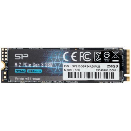 Накопитель SSD Silicon Power M-Series, 256Gb, PCIe 3.0 x4, M.2 2280, NVMe, R/W 2200/1600