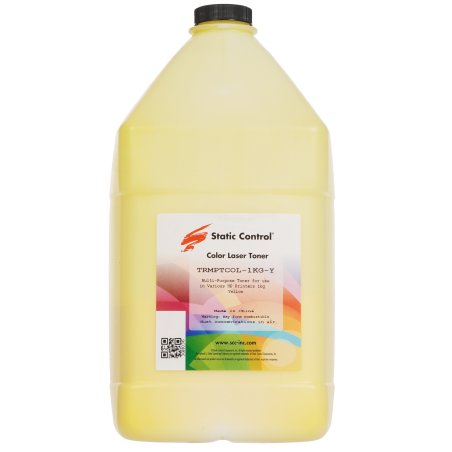 Тонер Static Control TRMPTCOL-1KG-Y желтый флакон 1000гр. для принтера HP CLJCP1515/Canon MF8330