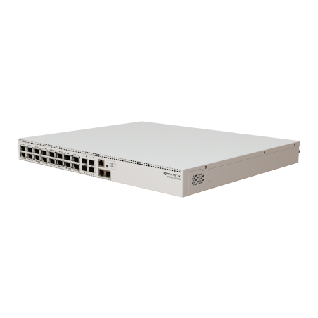 Коммутатор MikroTik CRS520-4XS-16XQ-RM Cloud Router Switch with Quad-Core AL52400 2 GHz CPU, 4 Gb RAM, 98CX8410 switch chip, 2 x 10G Eth ports, 4 x 25G SFP28 ports, 16 x 100G QSFP28 ports, RouterOS L5, 1U rackmount enclosure, dual hot-swap PSU, 4 x hot-sw