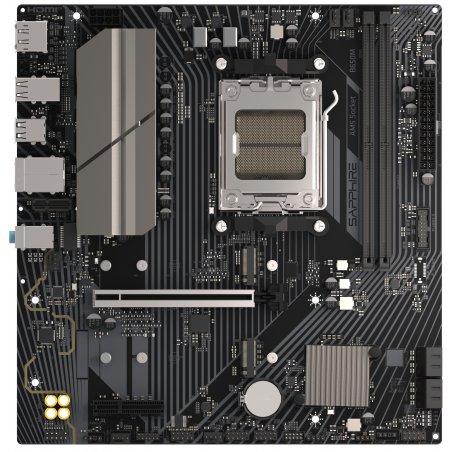 Материнская плата Sapphire B650M-E B650, AM5, 2*DDR5, 1*PCIEx16, 1*PCIEx4, 2*M.2, 4*USB3.2Gen1, 10*USB2.0, 4*SATA3.0, 2.5G, DP, HDMI, M-ATX, RTL