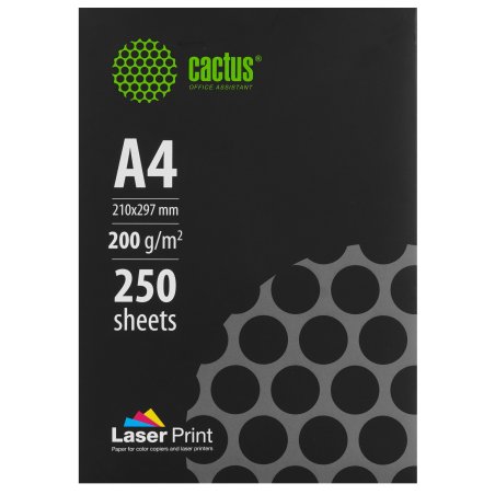 Бумага Cactus CS-LPA4200250 A4/200г/м2/250л./белый для лазерной печати