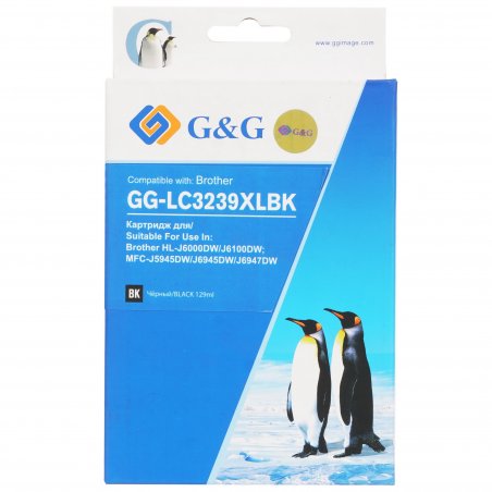Картридж струйный G&G GG-LC3239XLBK черный (129мл) для Brother HL-J6000DW/J6100DW