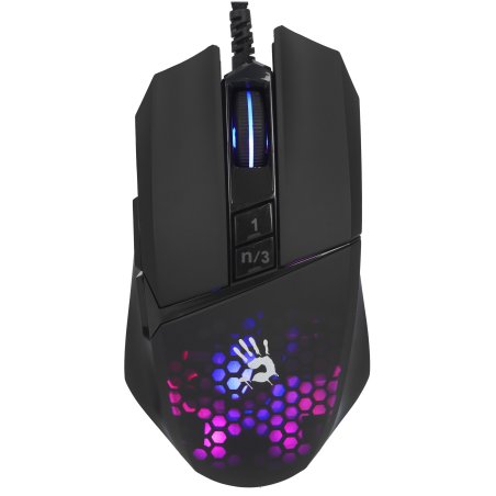 Мышь проводная A4Tech Bloody W65 Max Mini черный, 12000 dpi, USB, кнопки - 9